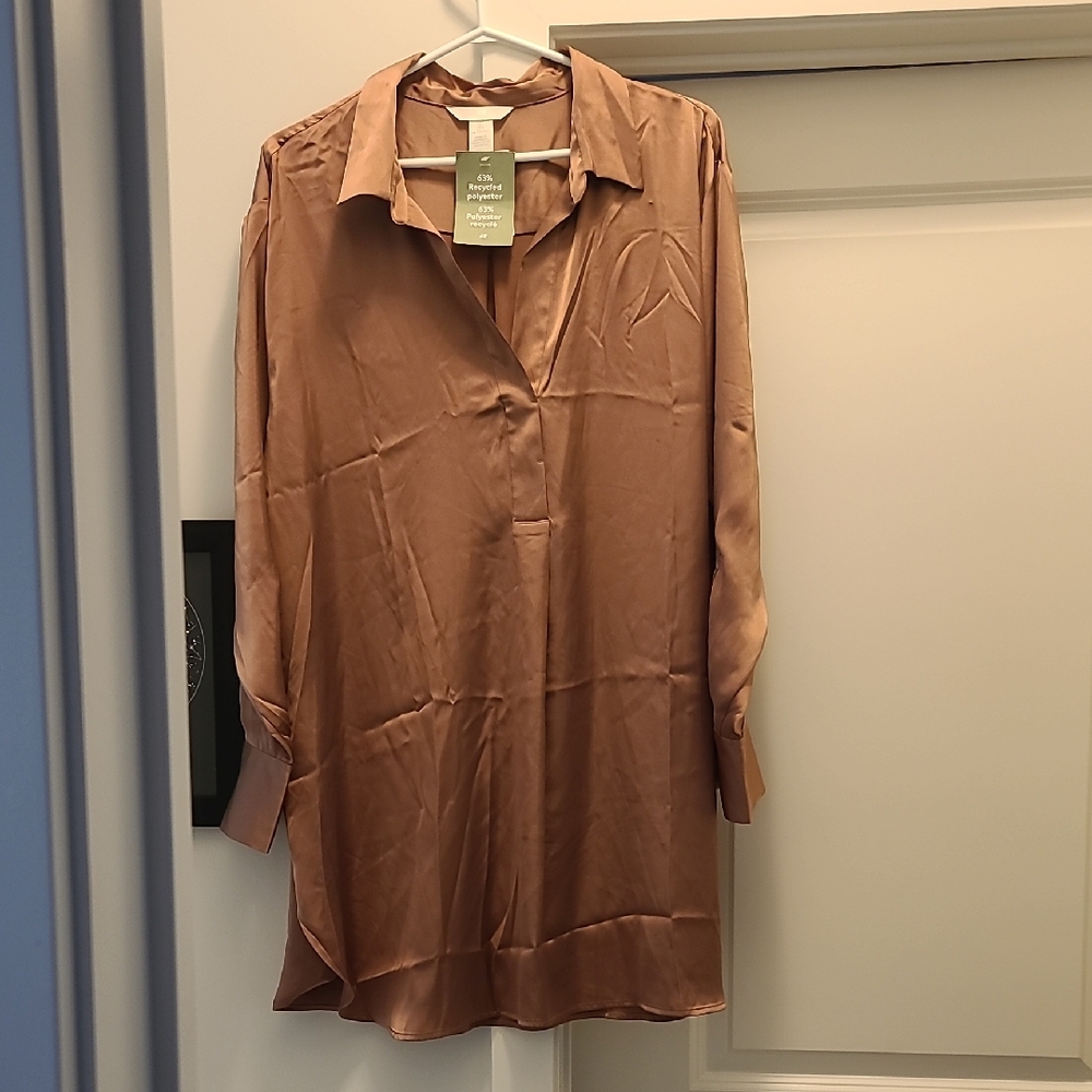 🌸 H&M Rosy Brown 3/4 Sleeve Tunic Top